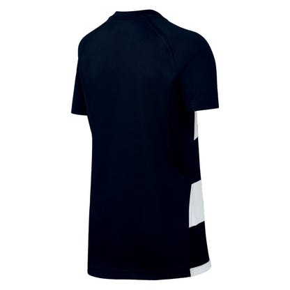 Obsidian Blue-White - Back - Nike Childrens-Kids Crew Neck Rugby Jersey