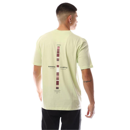 Lime - Back - Marshall Artist Mens Logo Jersey Regular T-Shirt
