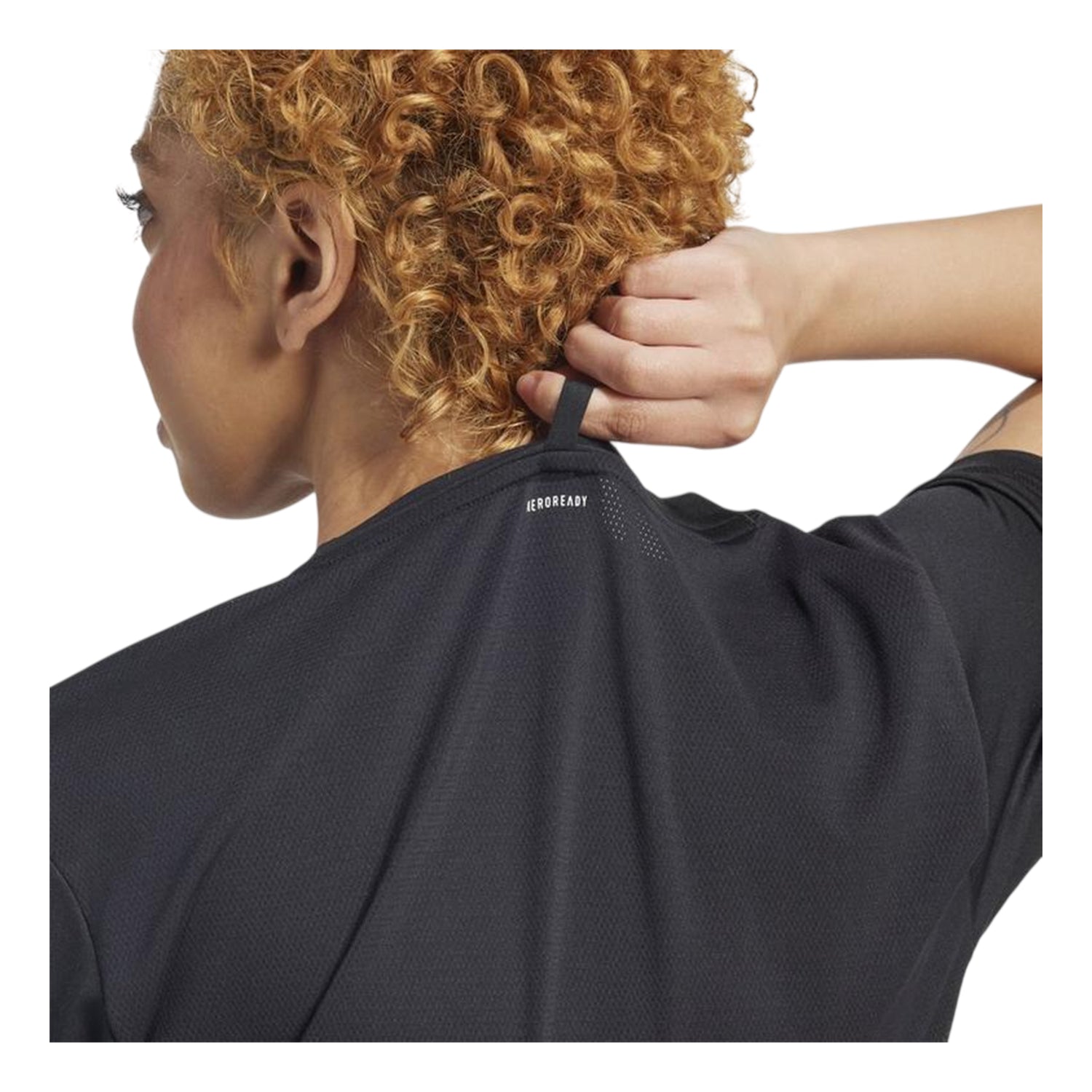 Black-White - Back - Adidas Womens-Ladies Adapt Jersey Crew Neck T-Shirt