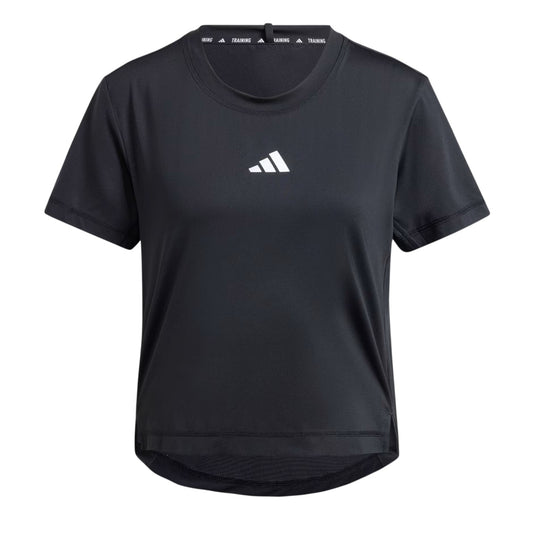 Black-White - Front - Adidas Womens-Ladies Adapt Jersey Crew Neck T-Shirt