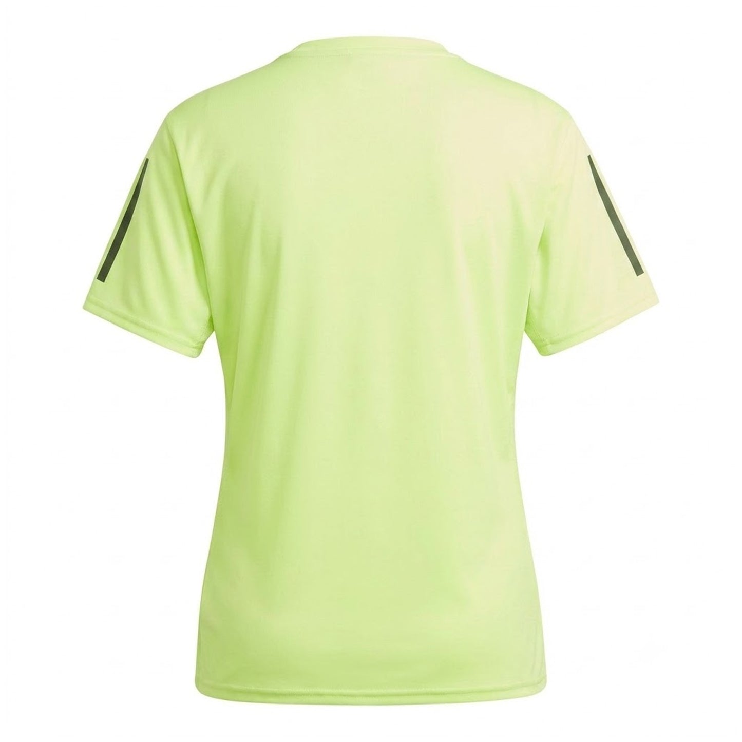 Lemon - Back - Adidas Womens-Ladies Own The Run Jersey Crew Neck T-Shirt