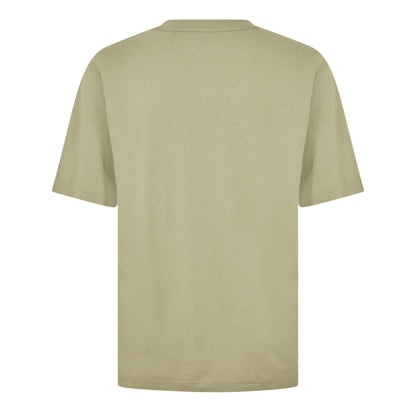 Green - Back - Boss Mens Logo Cotton Crew Neck T-Shirt