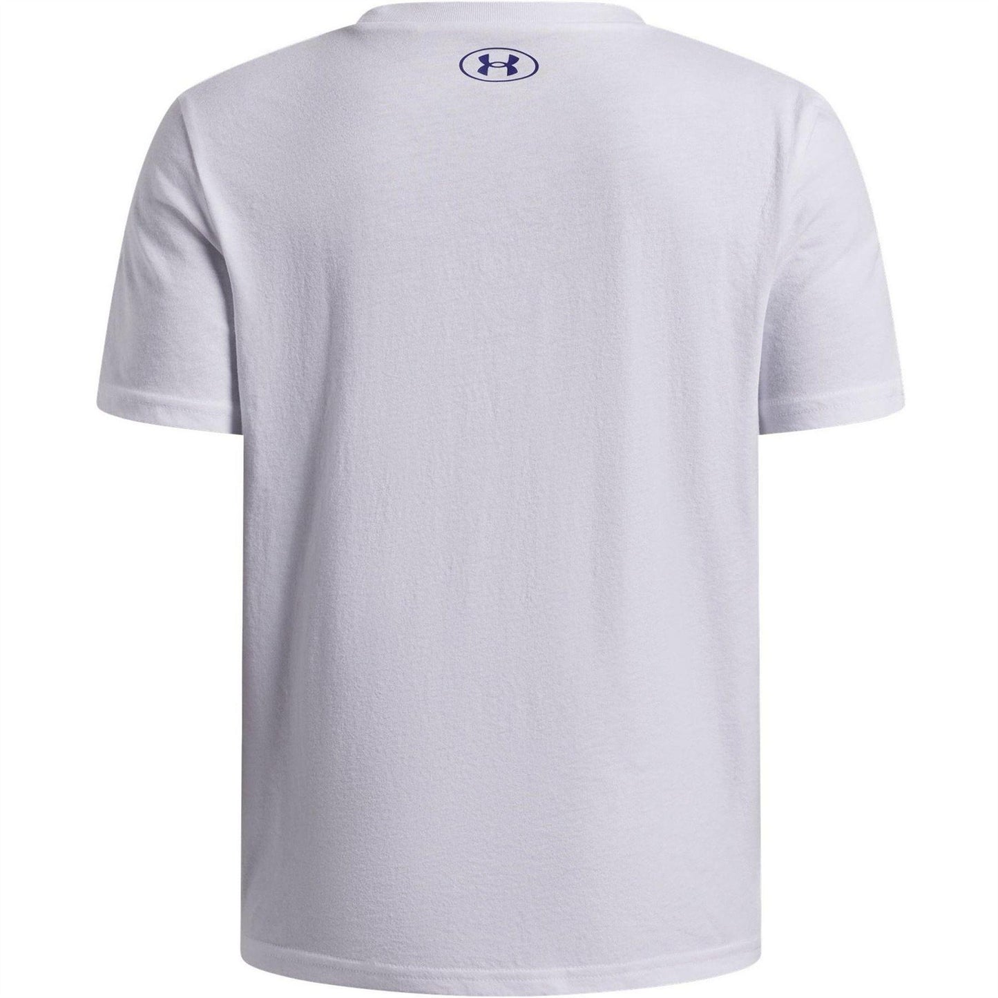 White-Red - Back - Under Armour Childrens-Kids Blur Logo T-Shirt