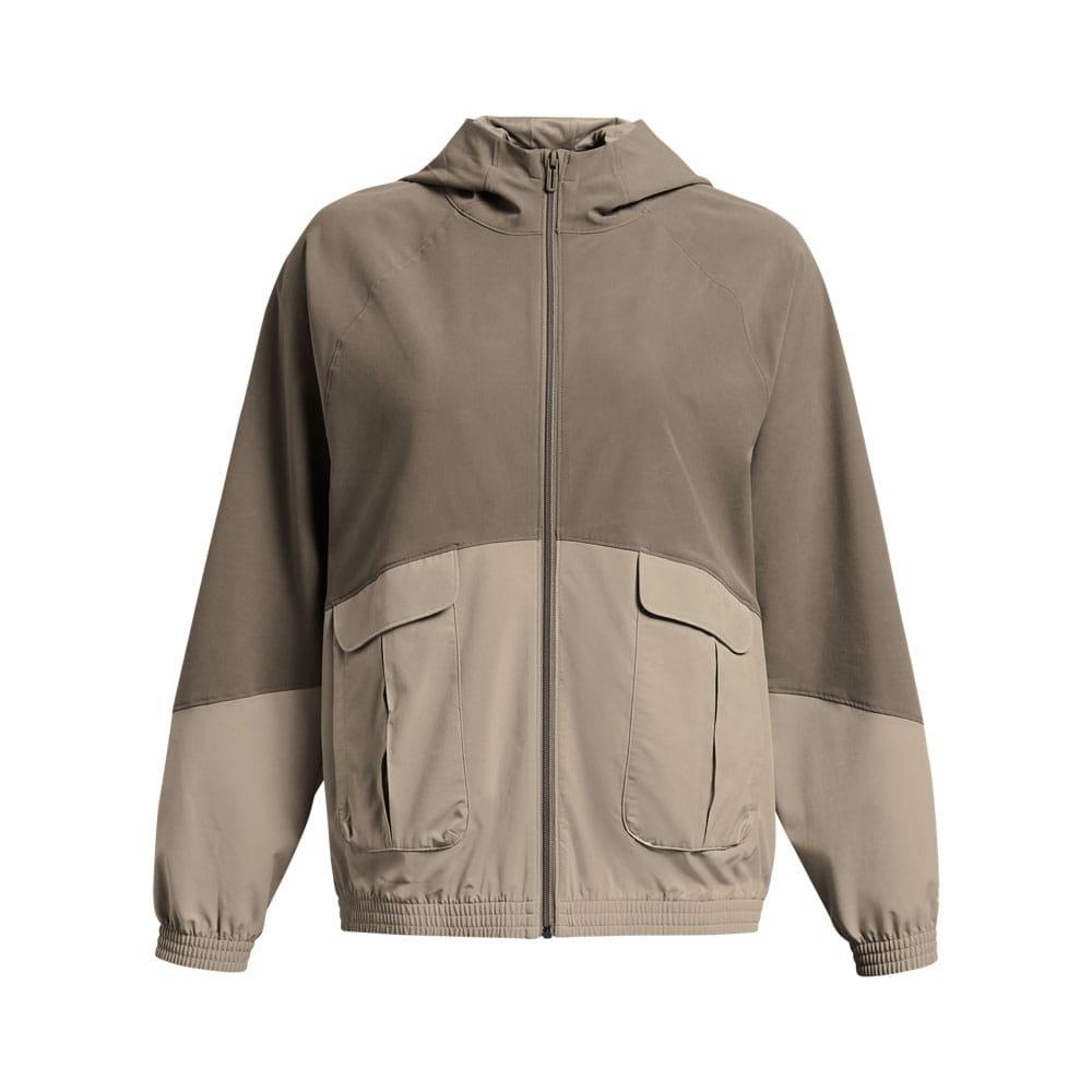 Brown - Front - Under Armour Womens-Ladies Cargo Oversized Jacket