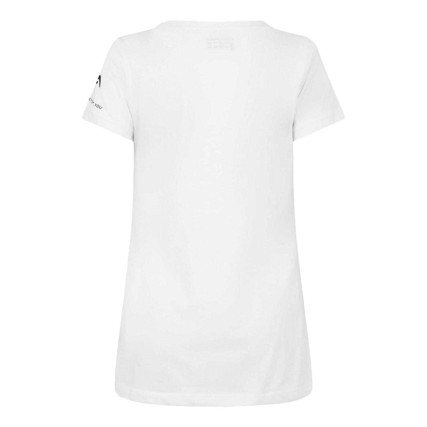 White - Back - Head Womens-Ladies Branded T-Shirt