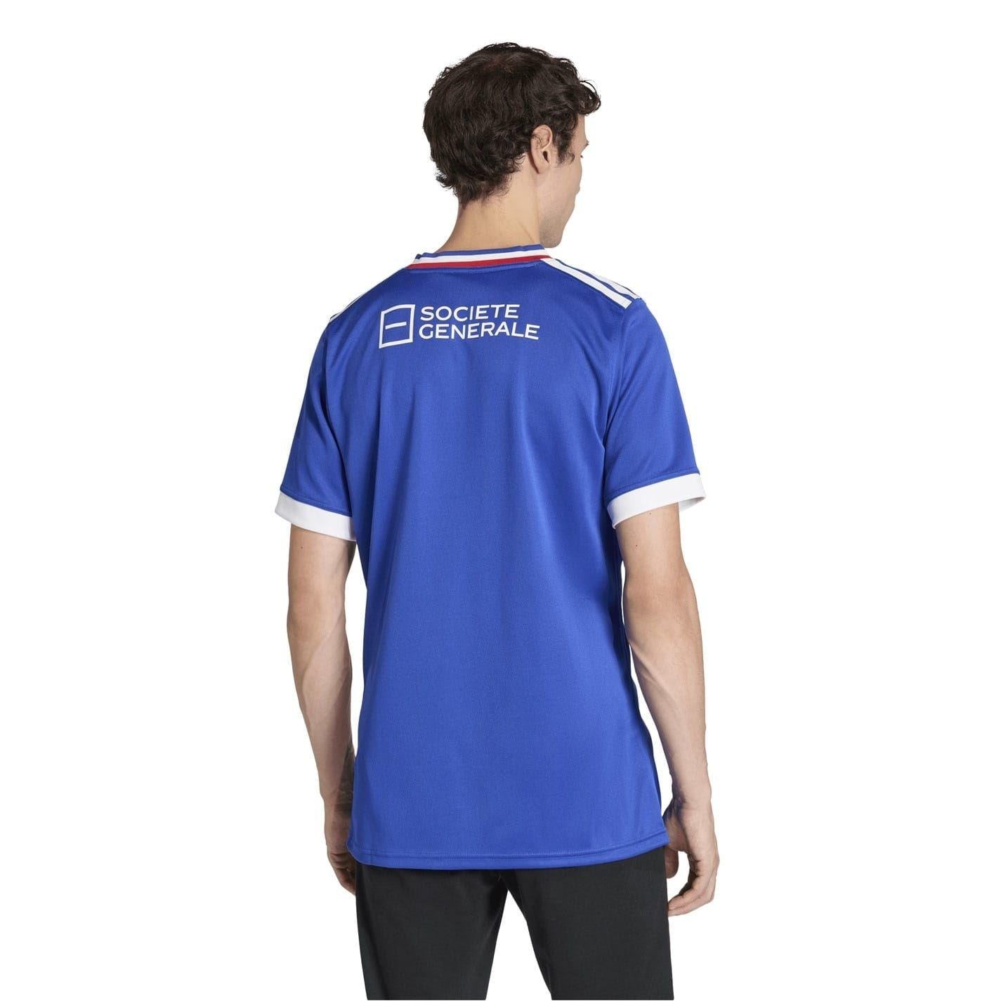 Light Blue - Pack Shot - Adidas Unisex Adult France Rugby Home Jersey