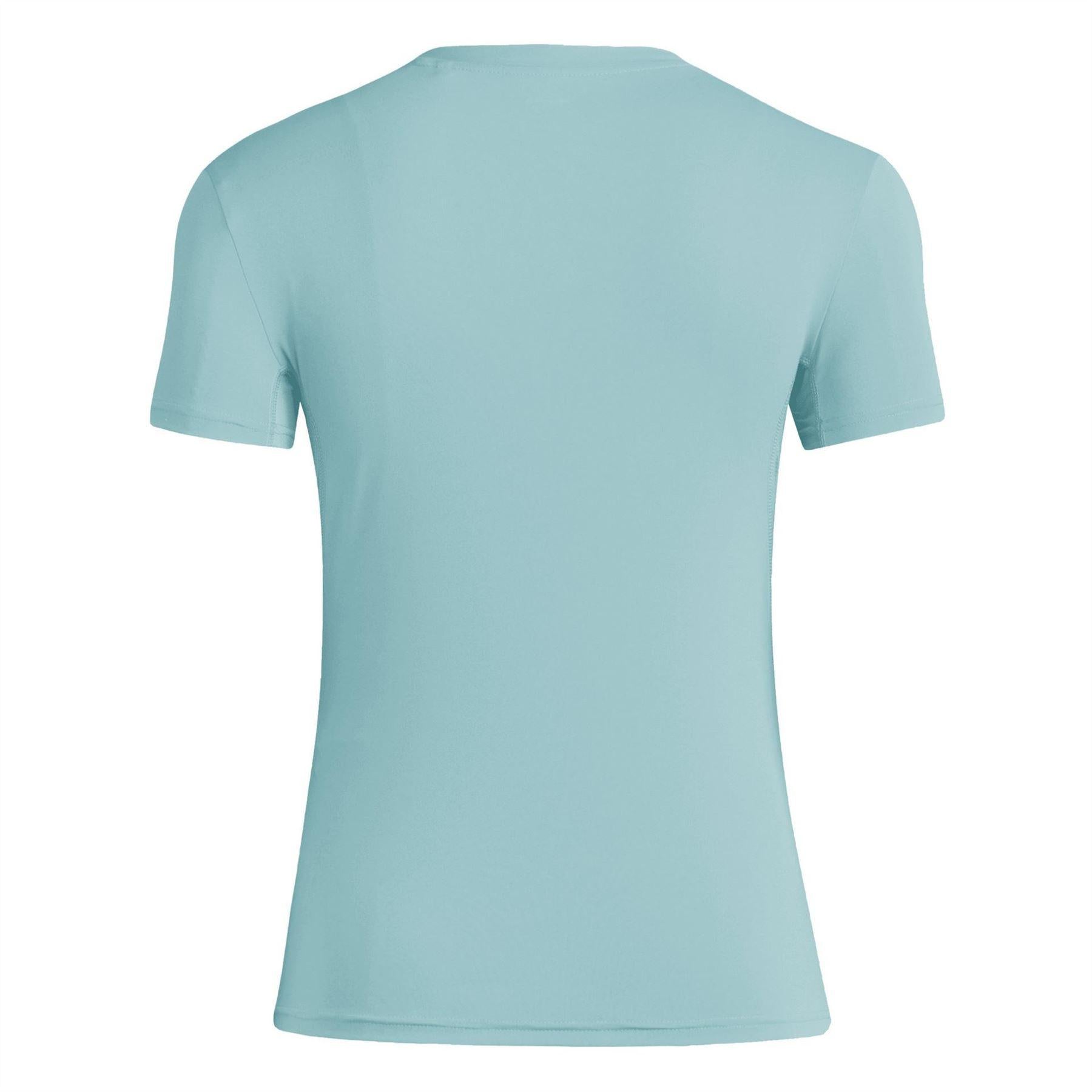 Teal - Back - Adidas Womens-Ladies Adizero Essentials Running T-Shirt