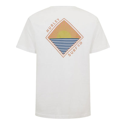 White - Back - Hurley Mens Sunrise T-Shirt