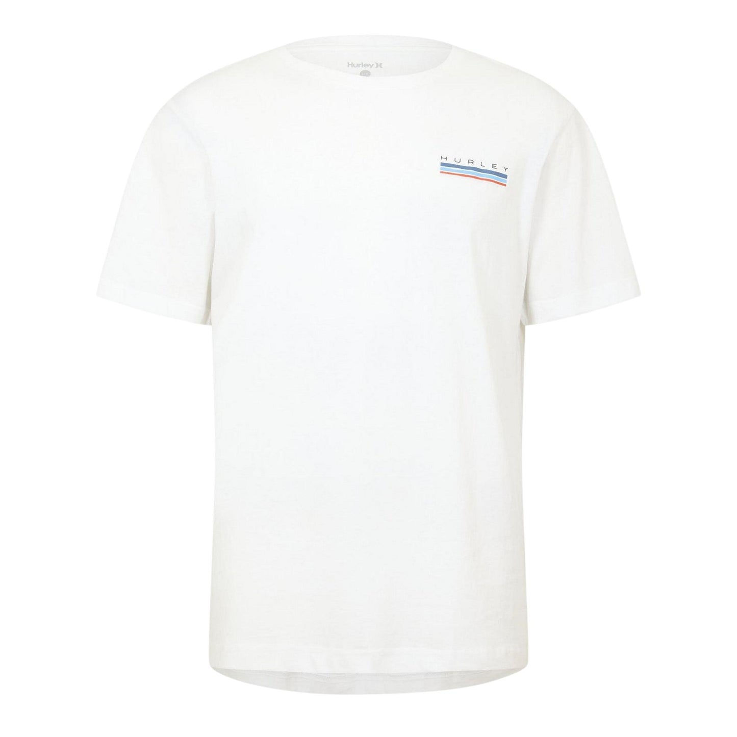 White - Front - Hurley Mens Throwback Back Print T-Shirt