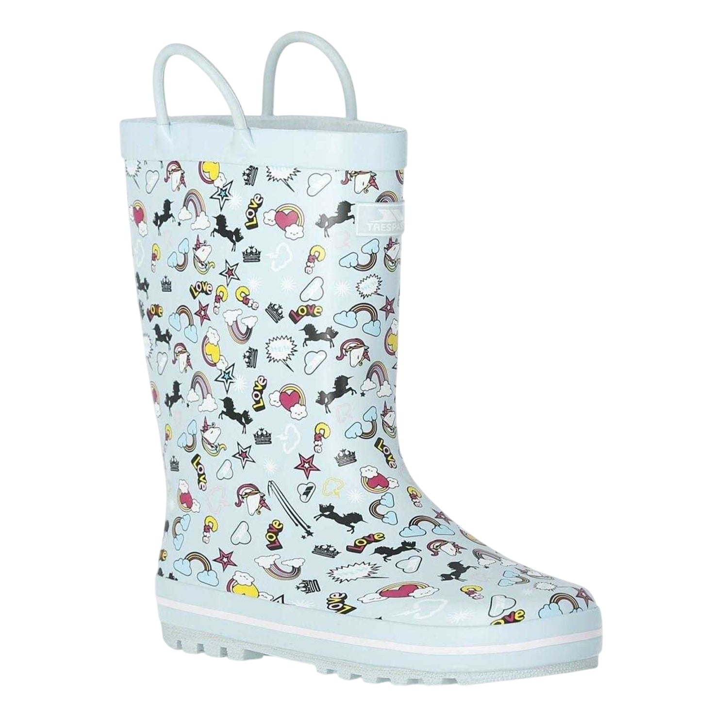 Mint - Lifestyle - Trespass Childrens-Kids Starryton Unicorn Wellington Boots