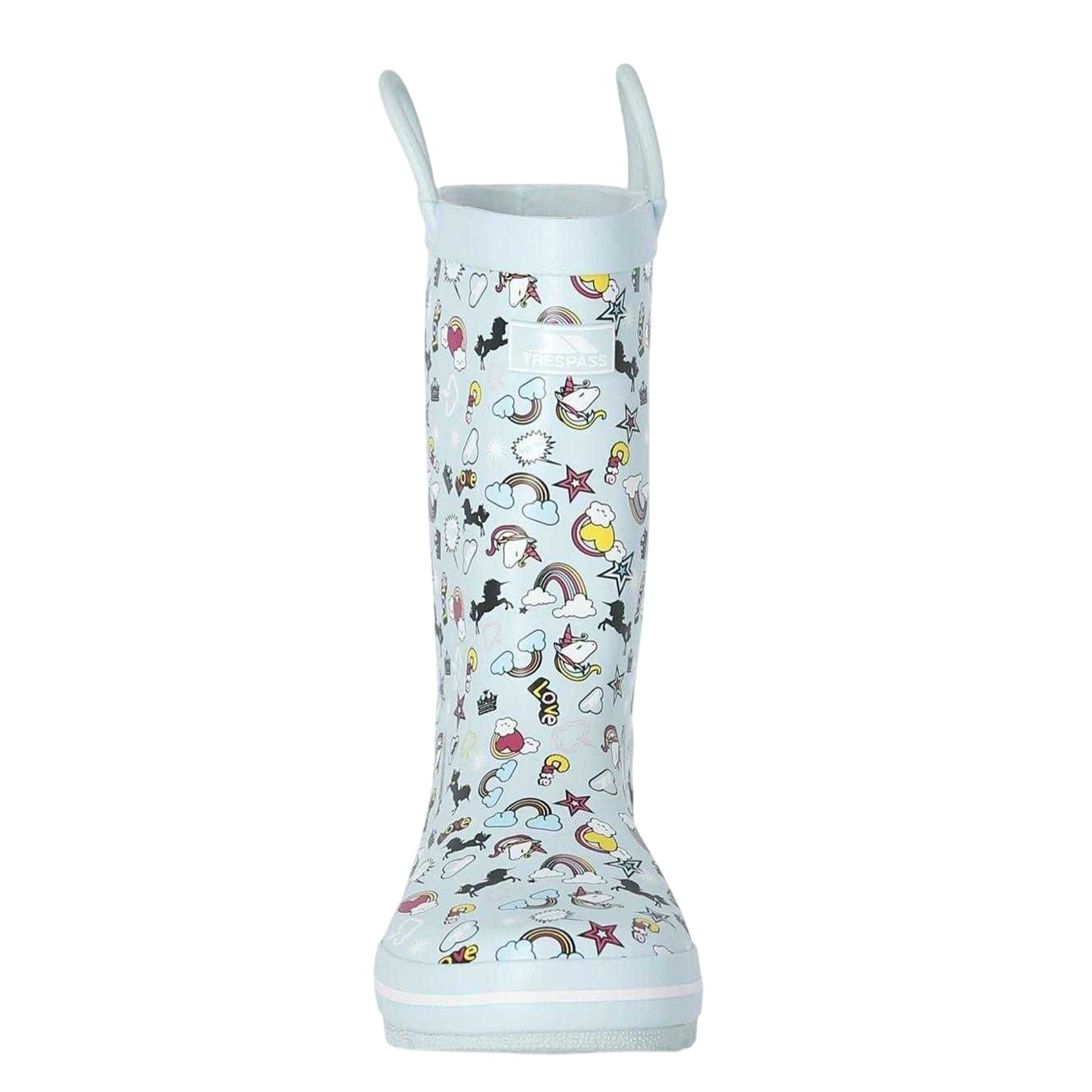 Mint - Pack Shot - Trespass Childrens-Kids Starryton Unicorn Wellington Boots