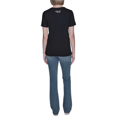 Black - Back - Karl Lagerfeld Womens-Ladies Paris Graphic Logo T-Shirt