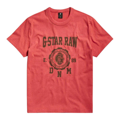 Red - Front - G-Star Mens Collegic Regular T-Shirt