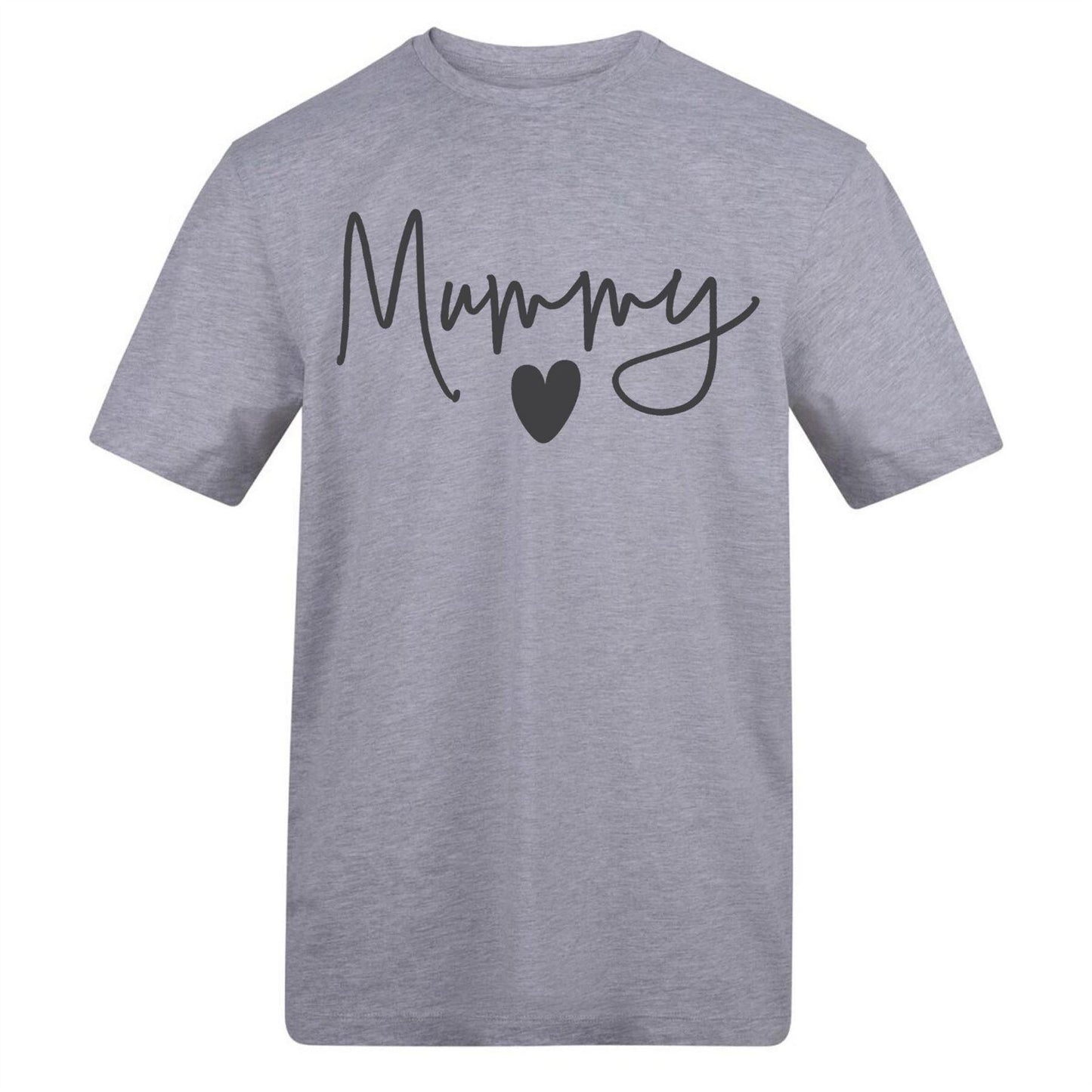 Grey - Front - AWD Womens-Ladies Mummy Heart T-Shirt