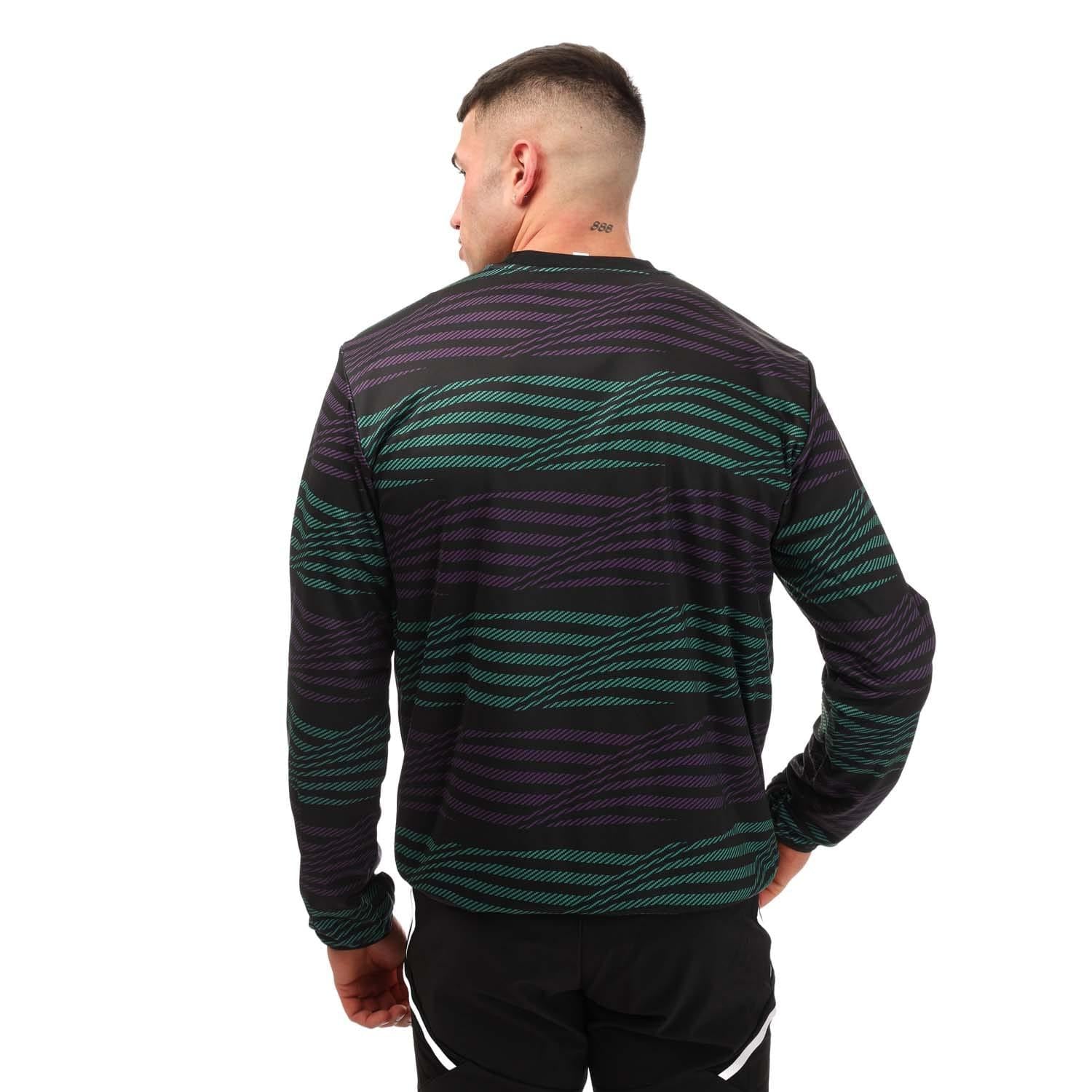 Black-Purple - Back - Adidas Mens Pre-Match Real Madrid CF Warm Up Top