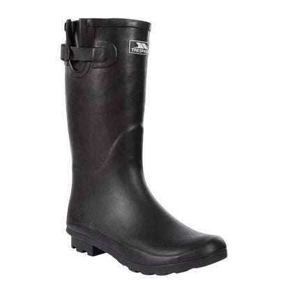 Black - Front - Trespass Womens-Ladies Round Toe Wellington Boots