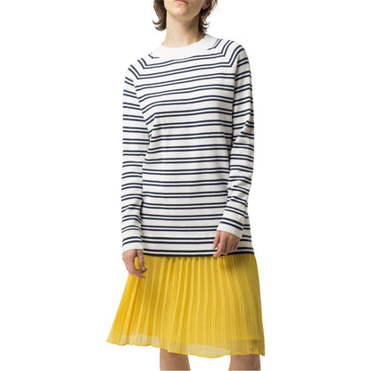 White - Lifestyle - Tommy Hilfiger Womens-Ladies Striped Tunic
