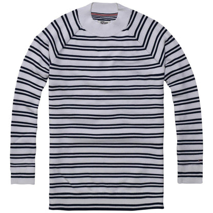 White - Front - Tommy Hilfiger Womens-Ladies Striped Tunic