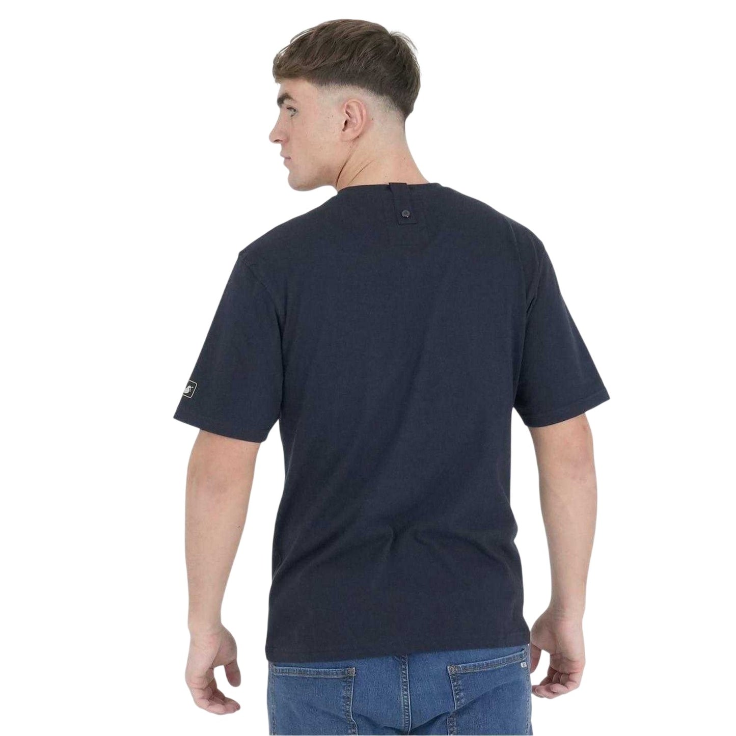 Navy - Back - Peaceful Hooligan Mens Poster T-Shirt