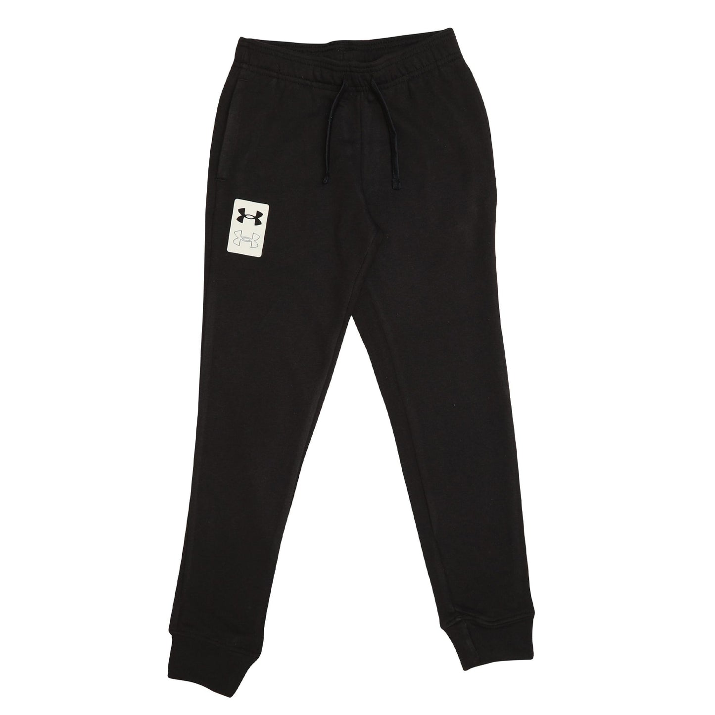 Black - Front - Under Armour Boys Rival Fleece Jogging Bottoms