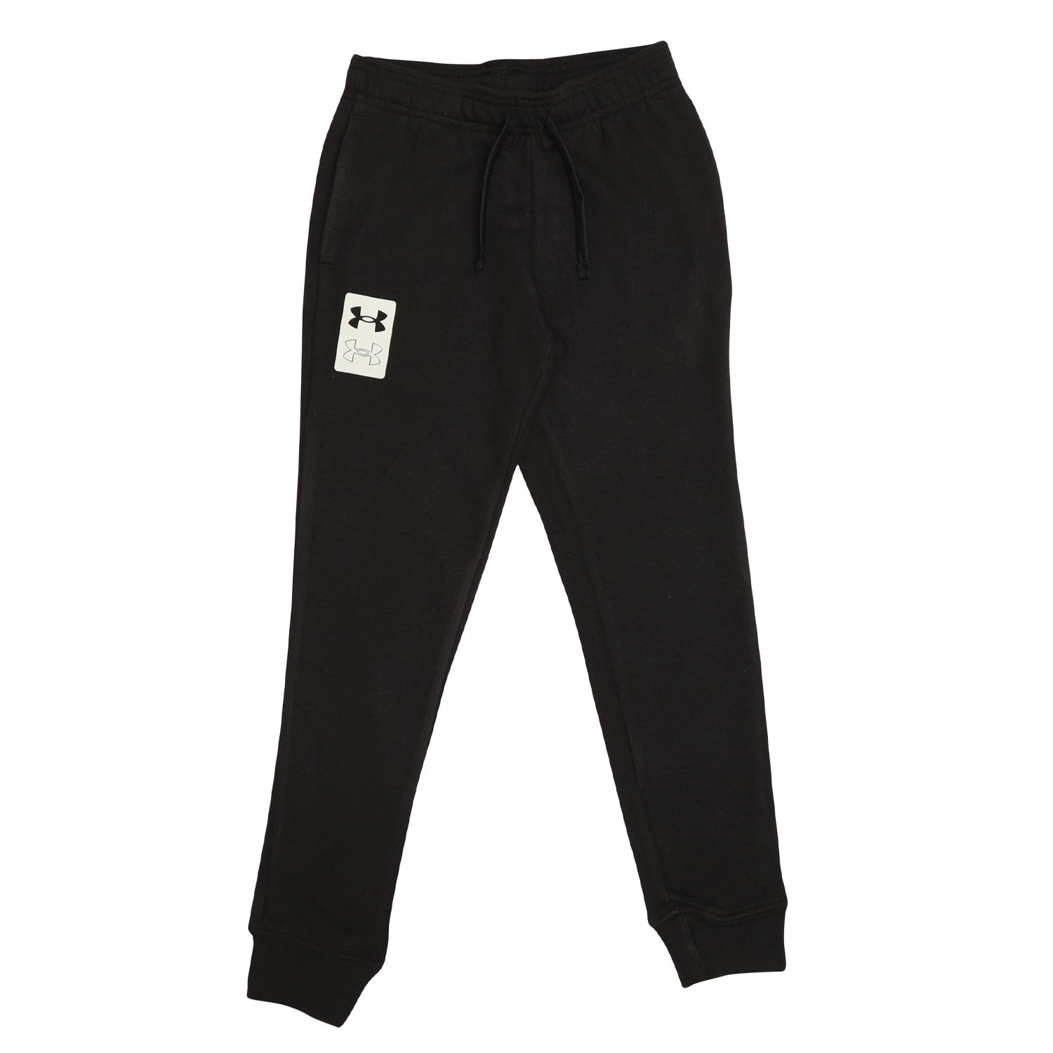 Black - Front - Under Armour Boys Rival Fleece Jogging Bottoms
