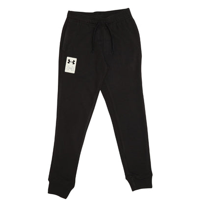 Black - Front - Under Armour Boys Rival Fleece Jogging Bottoms