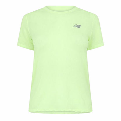 Green - Front - New Balance Womens-Ladies Logo Short-Sleeved Athletic T-Shirt