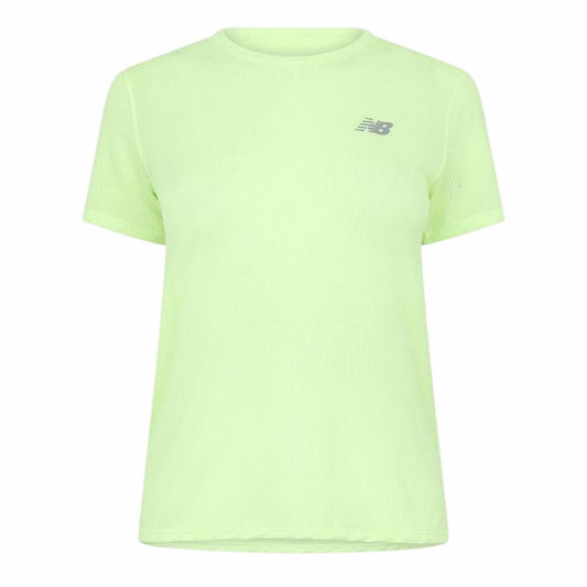 Green - Front - New Balance Womens-Ladies Logo Short-Sleeved Athletic T-Shirt