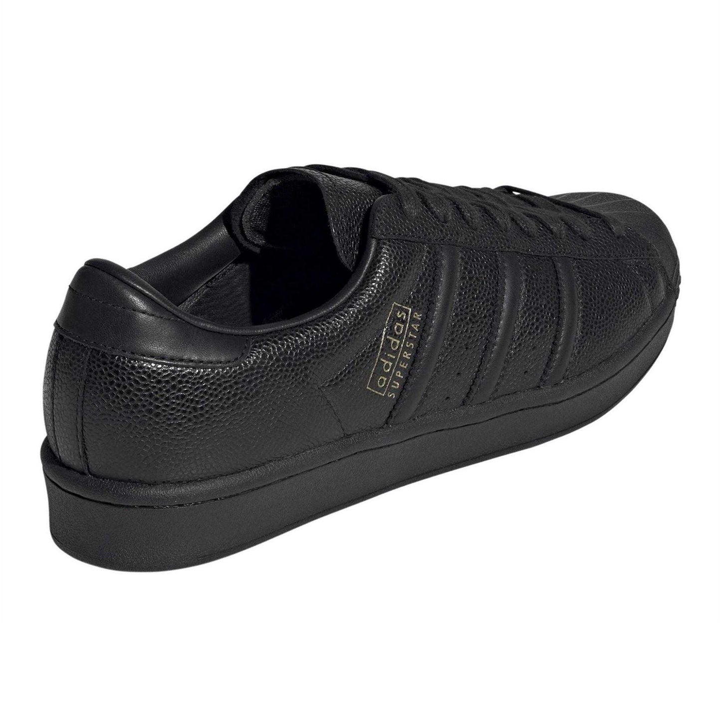 Black - Back - Adidas Unisex Adult Superstar Leather Flat Trainers