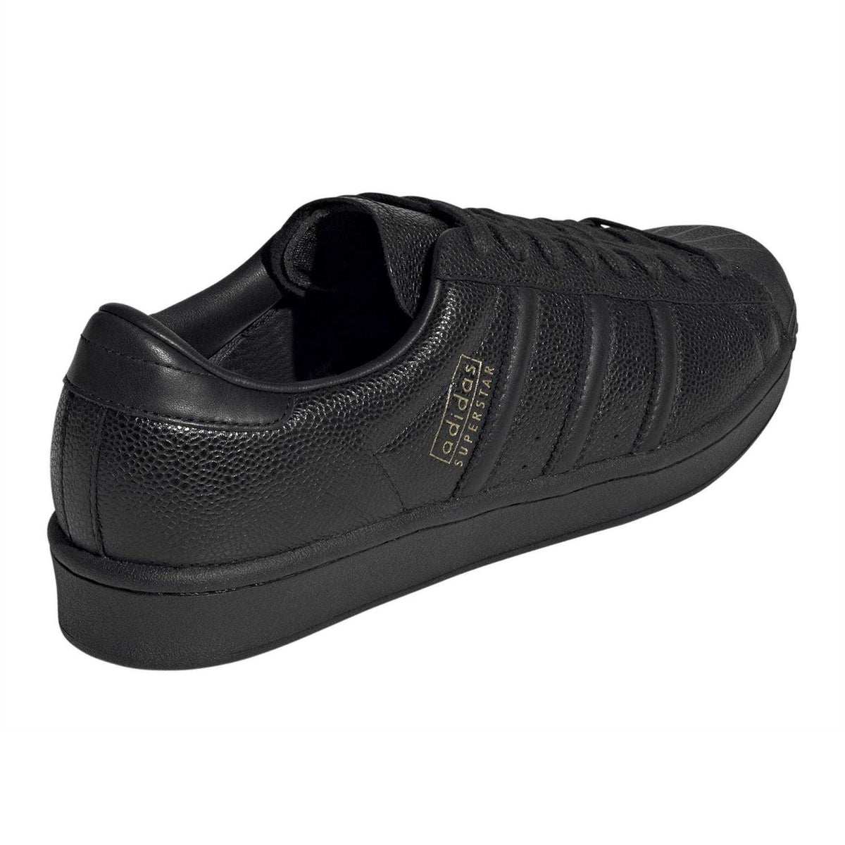 Black - Back - Adidas Unisex Adult Superstar Leather Flat Trainers
