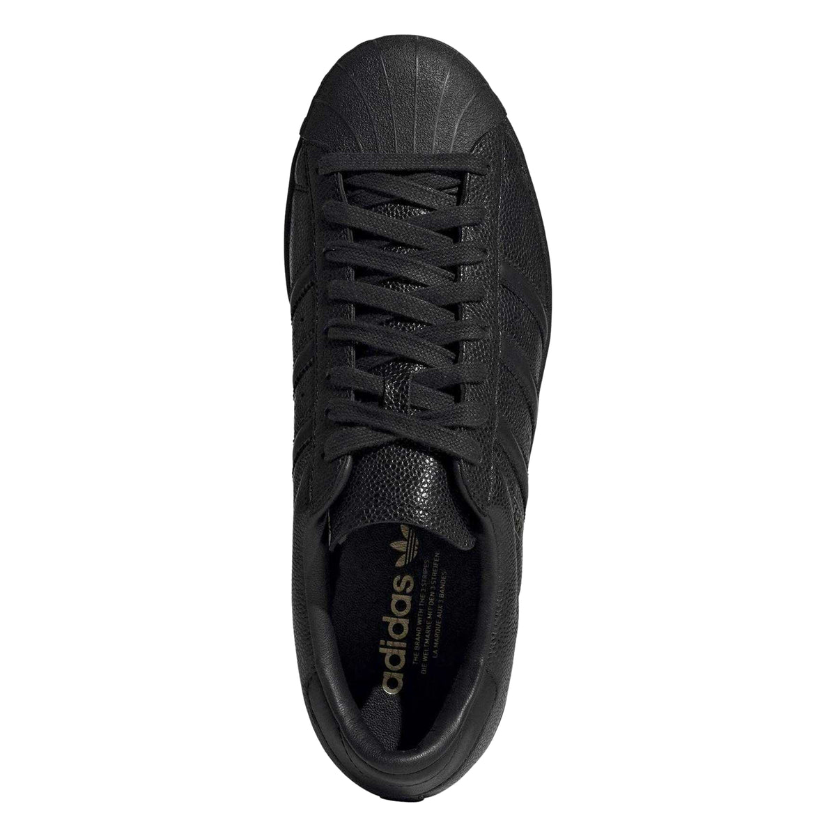 Black - Pack Shot - Adidas Unisex Adult Superstar Leather Flat Trainers