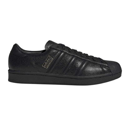Black - Front - Adidas Unisex Adult Superstar Leather Flat Trainers