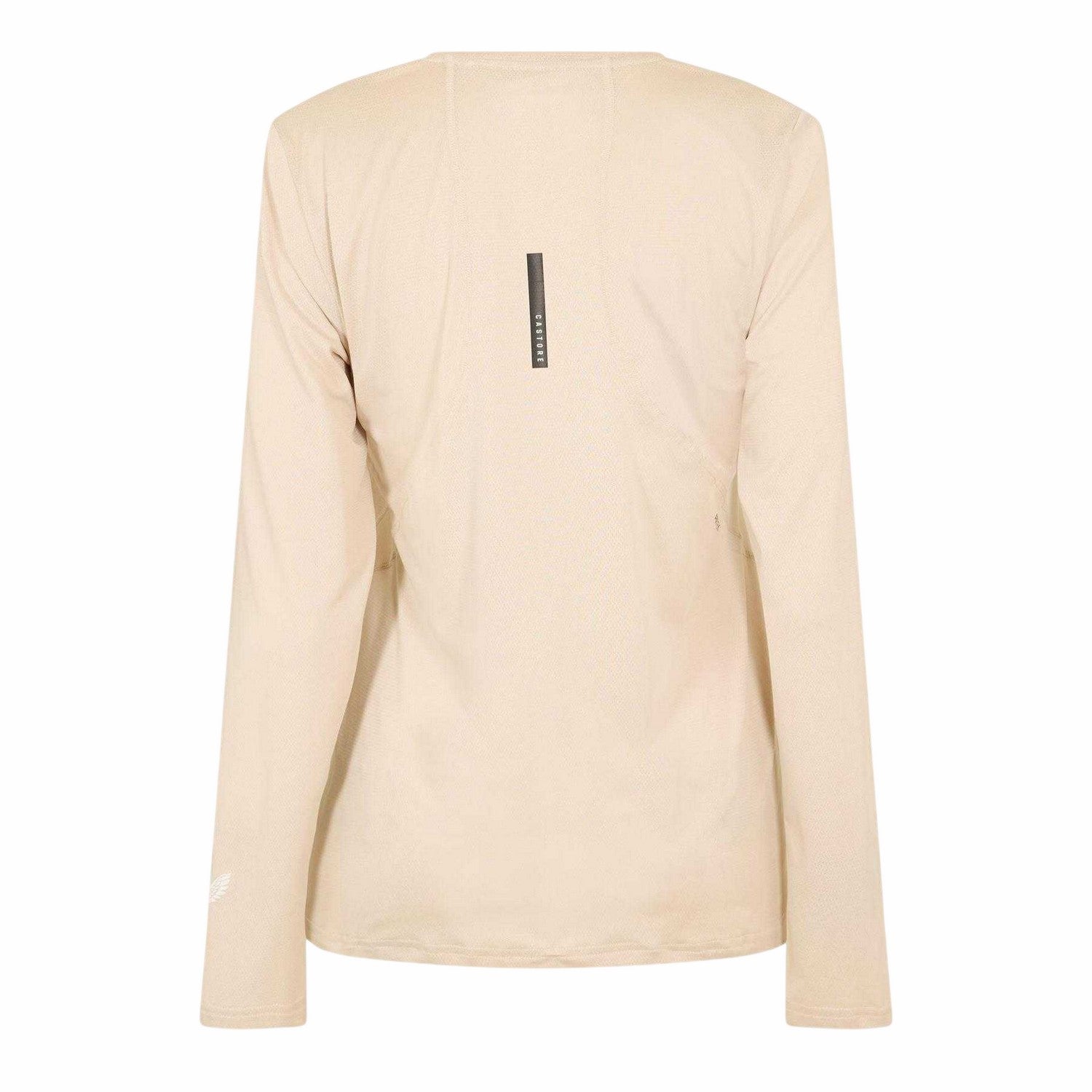 Beige - Back - Castore Womens-Ladies Movement Long-Sleeved T-Shirt