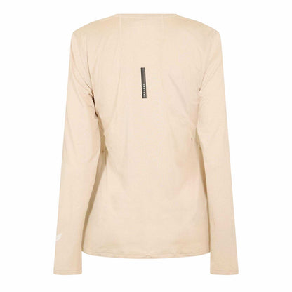 Beige - Back - Castore Womens-Ladies Movement Long-Sleeved T-Shirt