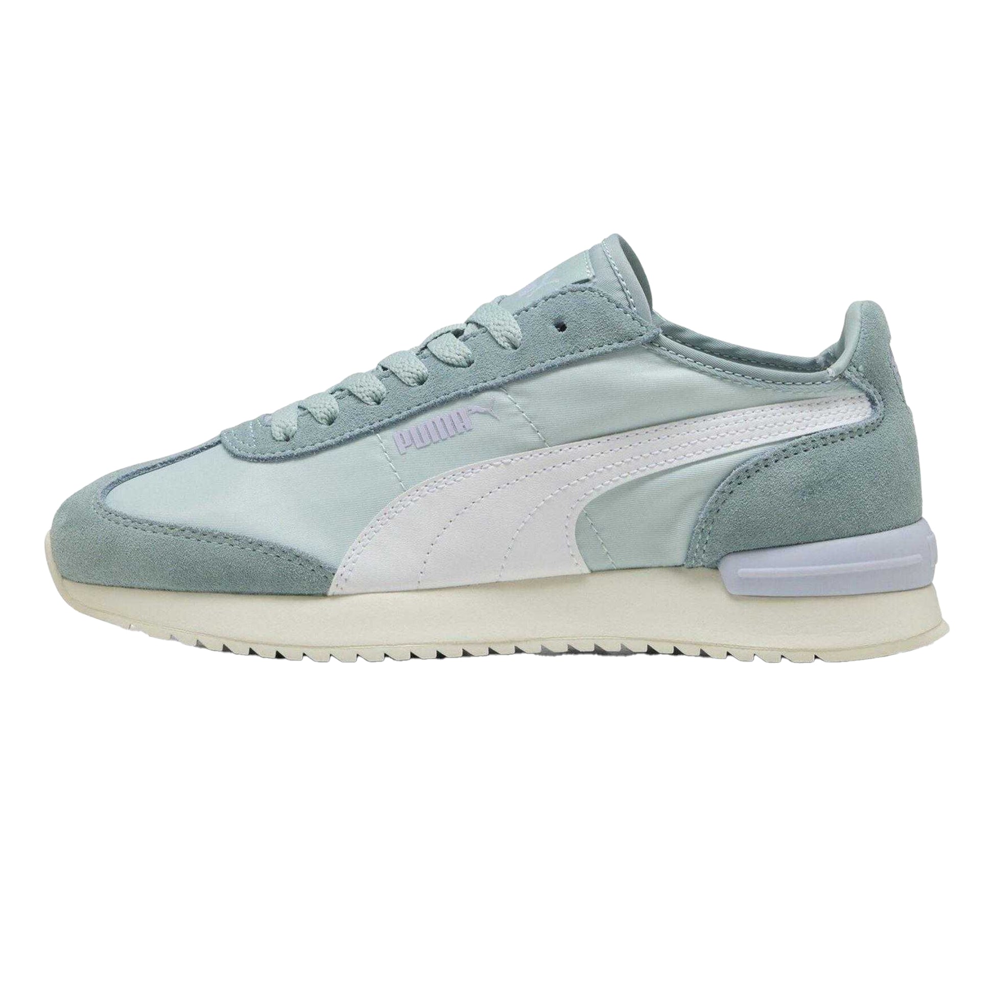 Blue-White - Side - Puma Unisex Adult R78 Wind Leather Trainers