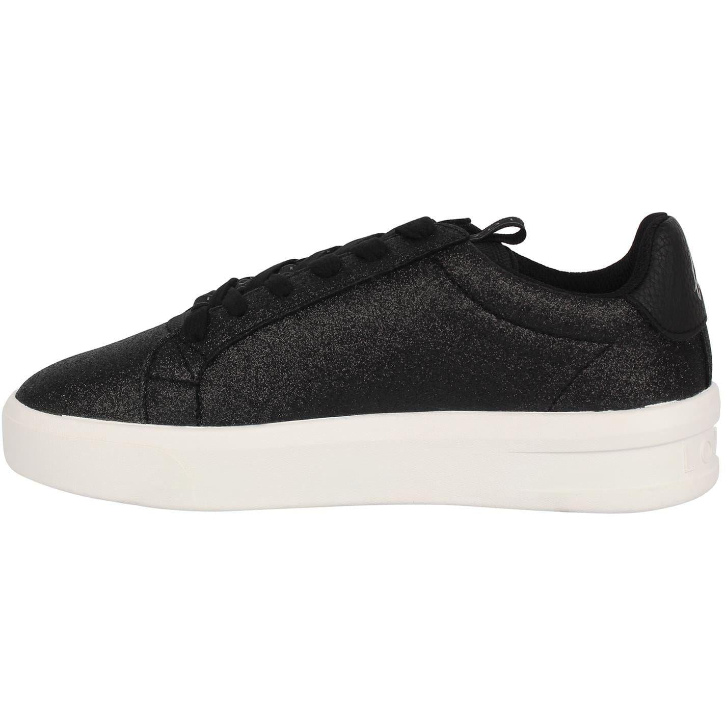 Glitter Black - Back - Loyalti Womens-Ladies Firenze Glitter Chunky Sole Trainers