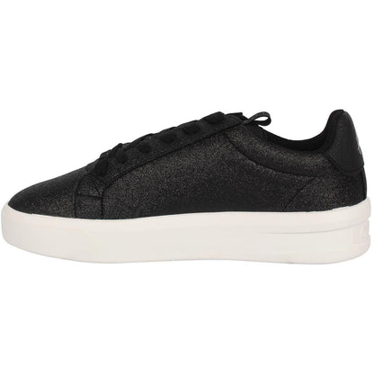 Glitter Black - Back - Loyalti Womens-Ladies Firenze Glitter Chunky Sole Trainers