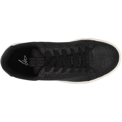 Glitter Black - Side - Loyalti Womens-Ladies Firenze Glitter Chunky Sole Trainers
