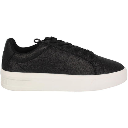 Glitter Black - Front - Loyalti Womens-Ladies Firenze Glitter Chunky Sole Trainers
