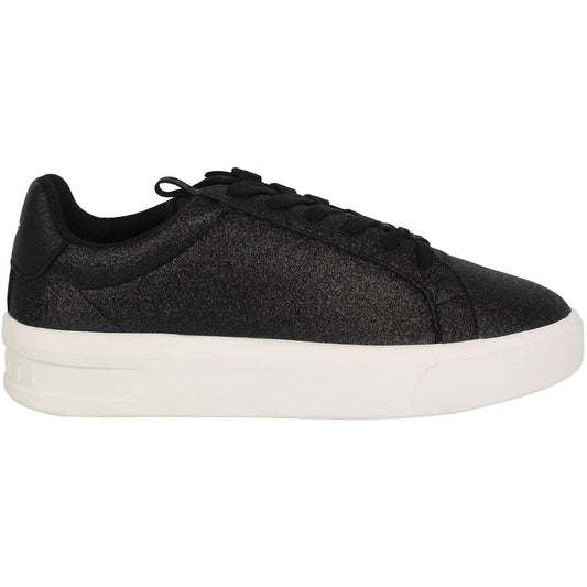 Glitter Black - Front - Loyalti Womens-Ladies Firenze Glitter Chunky Sole Trainers