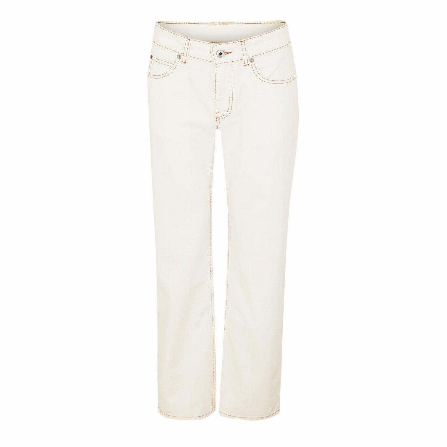 Vintage White - Front - Off White Womens-Ladies 90s Denim Jeans
