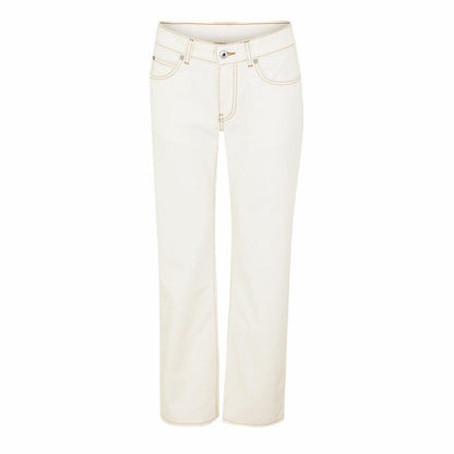 Vintage White - Front - Off White Womens-Ladies 90s Denim Jeans