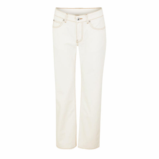 Vintage White - Front - Off White Womens-Ladies 90s Denim Jeans