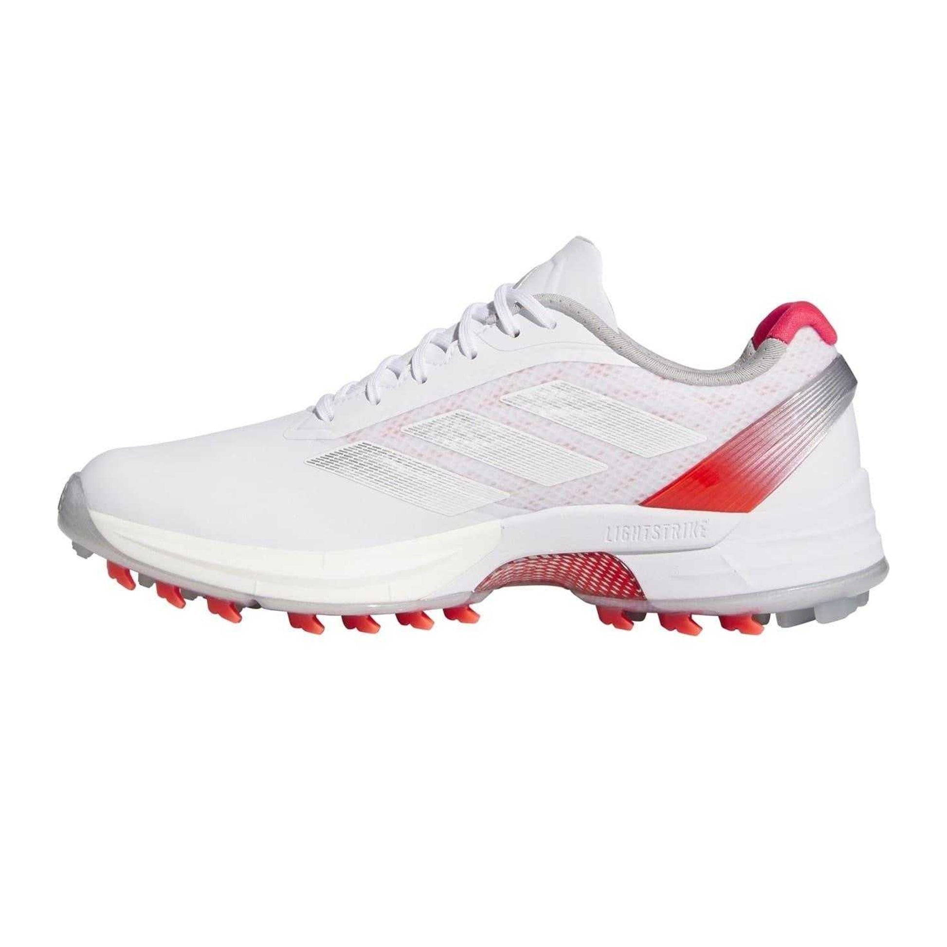 White - Side - Adidas Womens-Ladies Adizero Spiked Golf Shoes