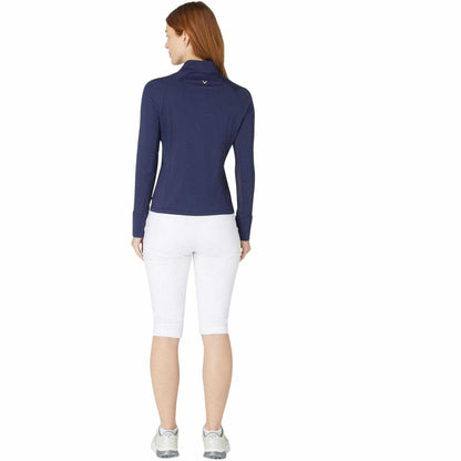 Peacoat - Back - Callaway Womens-Ladies Regular Long-Sleeved Golf Top
