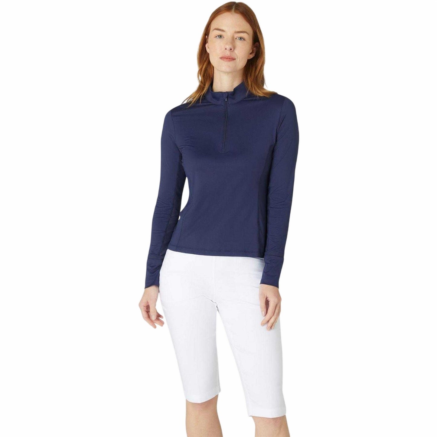 Peacoat - Front - Callaway Womens-Ladies Regular Long-Sleeved Golf Top