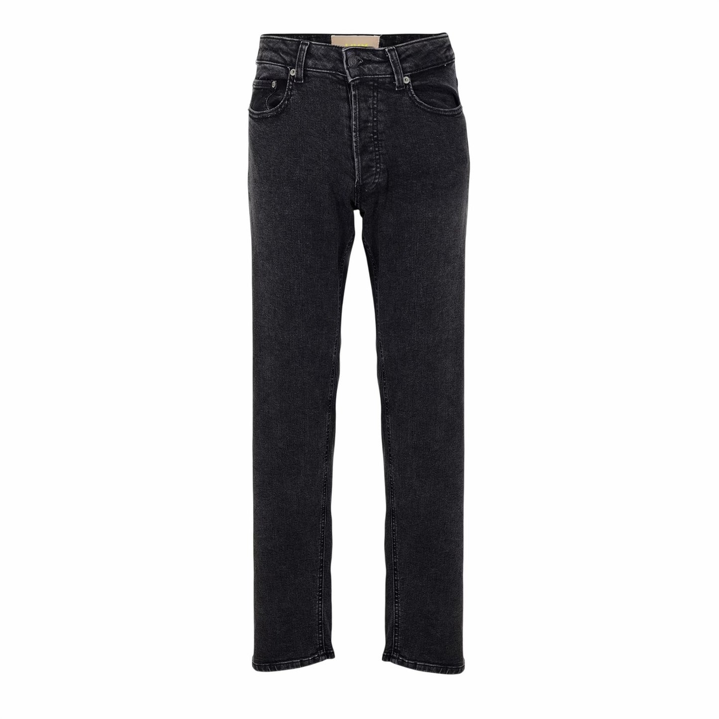 Black Denim - Front - JJXX Mens Denim Straight Leg Jeans