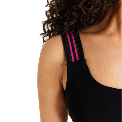 Black - Side - SikSilk Womens-Ladies Cropped One Shoulder Bralette