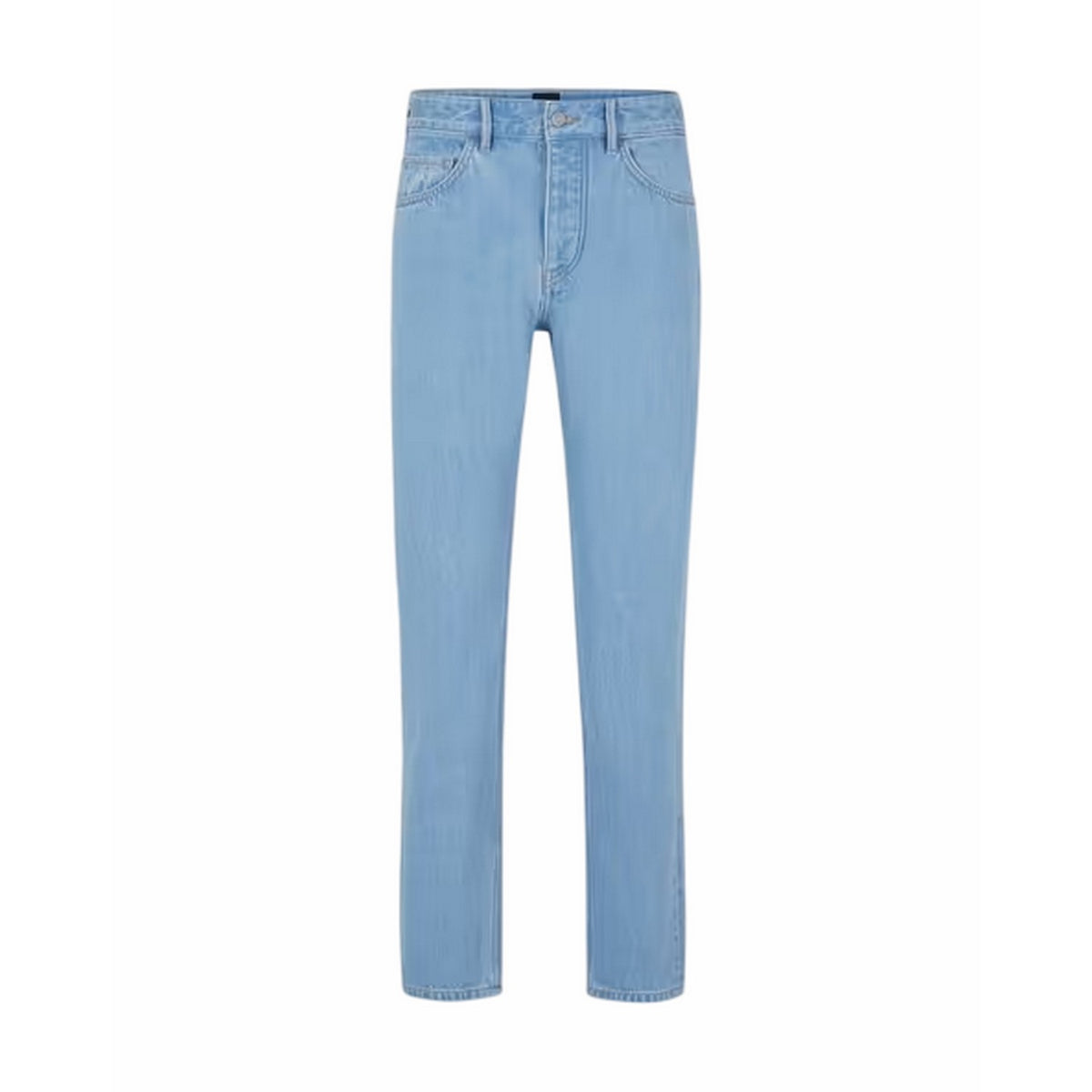 Pastel Blue - Front - Boss Mens Denim 5 Pockets Straight Jeans