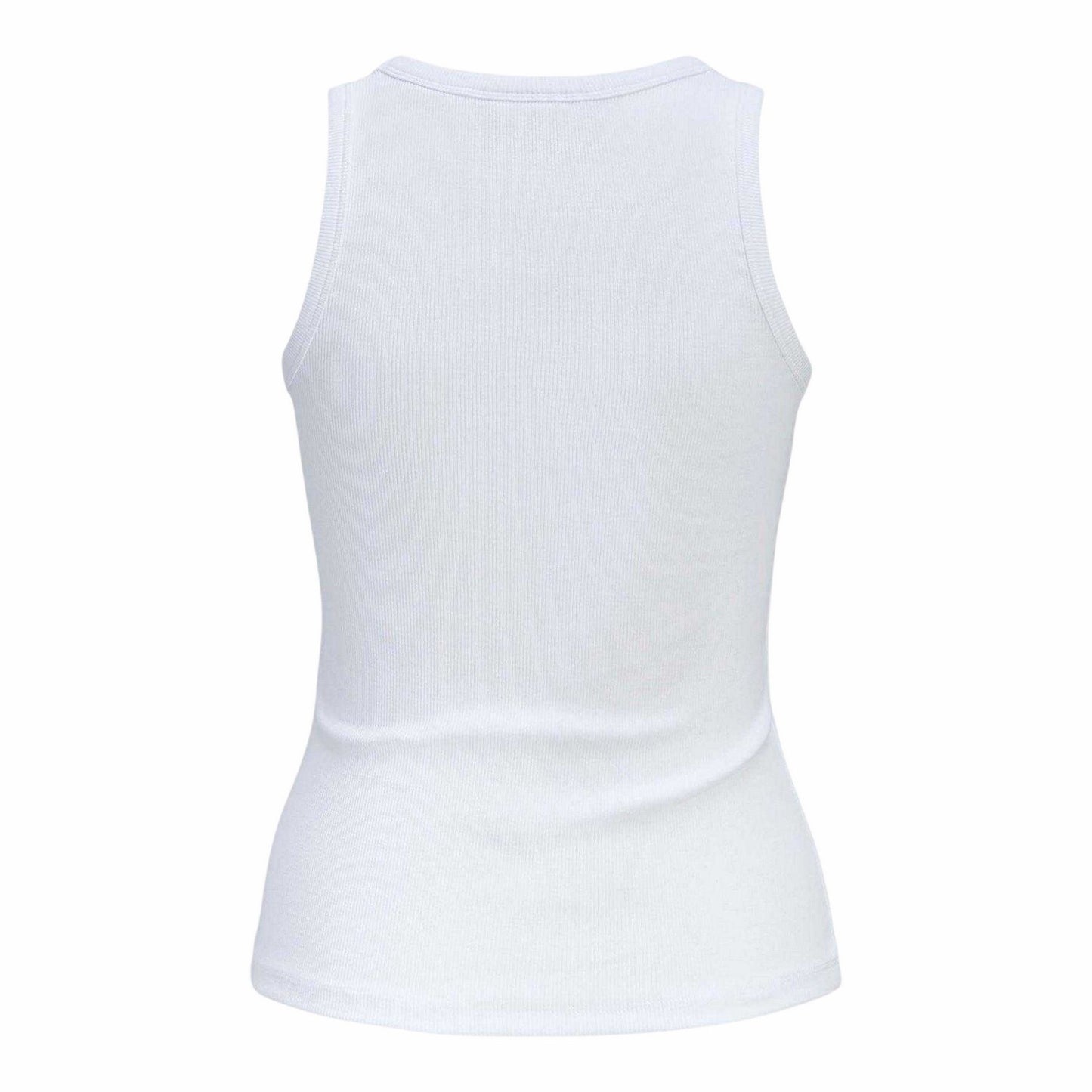Bright White - Back - JJXX Womens-Ladies Frida Ribbed Tank Top